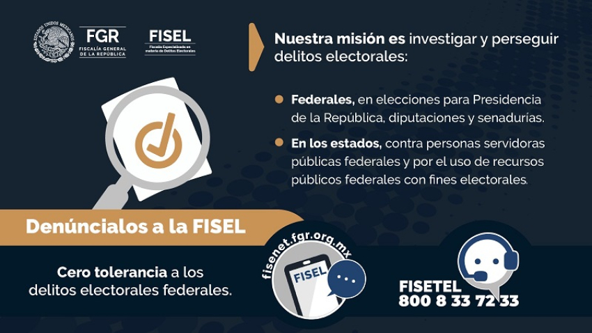 Recibe Fiscal&iacute;a denuncias por delitos electorales