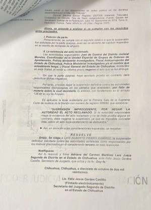 Niegan amparo por novena ocasi&oacute;n al ex Rector de la Uach