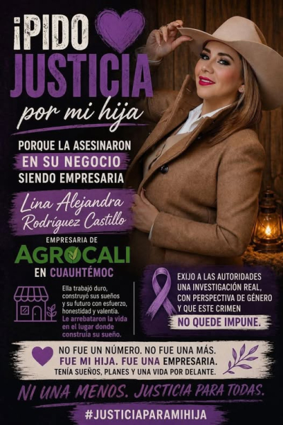 Familiares de Lina Rodríguez piden justicia