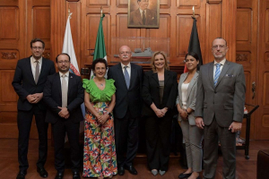 Convive Maru Campos con Clemens Von Goetze, embajador de Alemania