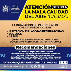 Registran calima que afecta la calidad del aire