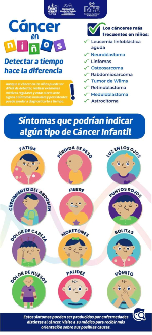 Comparten se&ntilde;ales para detecci&oacute;n oportuna de c&aacute;ncer infantil