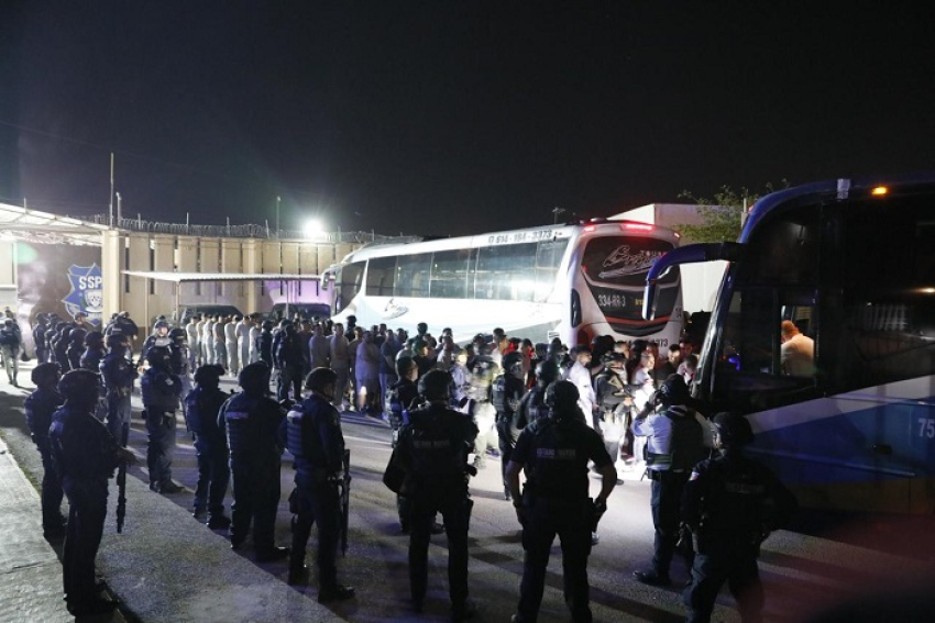 Operativo Estrat&eacute;gico en el Cereso No. 3: SSPE traslada a 120 reos de alta peligrosidad