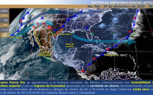 Se pronostican fuertes vientos y temperatura fr&iacute;a para este lunes