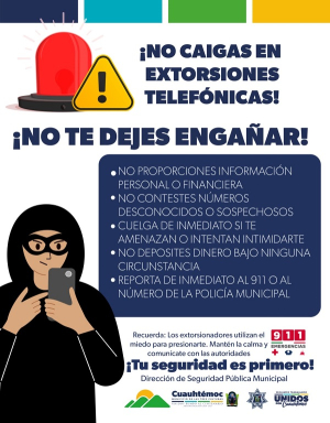 Sujetos fracasan en intento de extorsi&oacute;n contra familia.