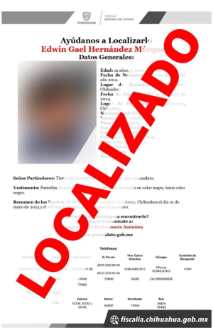 Localizan a salvo a menor reportado desaparecido