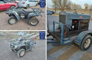 Polic&iacute;a Estatal recupera cuatrimotos y generadora de energ&iacute;a robados en Bach&iacute;niva