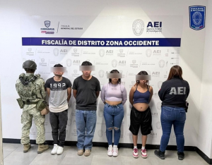 Detiene AEI y SEDENA en cateo a cuatro personas con arma de fuego y droga