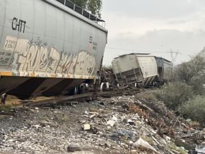 Se descarrila tren en Riva Palacio, muere una persona