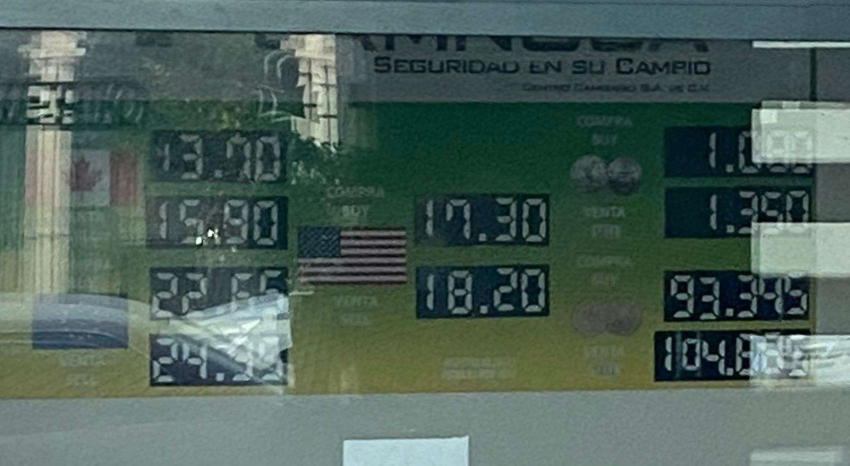 Baja el dólar a $18.20 en casa de cambio Camnosa