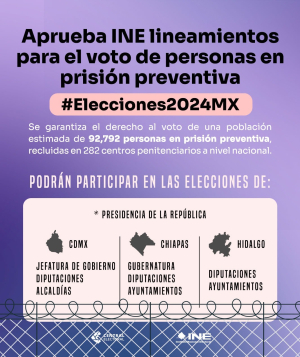 Presos podr&aacute;n votas; INE