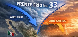 Frente frio 33 traer&aacute; clima congelante en las pr&oacute;ximas horas