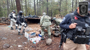 Destruye Operativo Conjunto campamento de c&eacute;lula criminal en el Largo Maderal