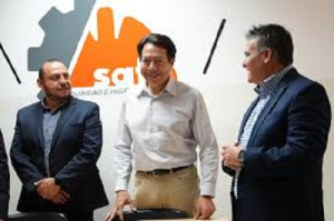 Mario Delgado hoy con Maru Campos