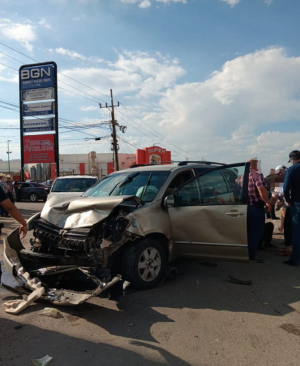 Accidente en el corredor comercial Cuauht&eacute;moc-Rubio