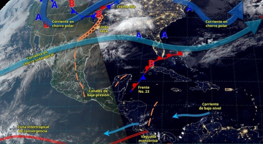 Alerta preventiva por ingreso del frente fr&iacute;o n&uacute;mero 24